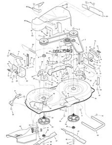 Mower Housing Diagram and Parts List for 7800319-385048X151 2008 Briggs and Stratton Lawn Tractor